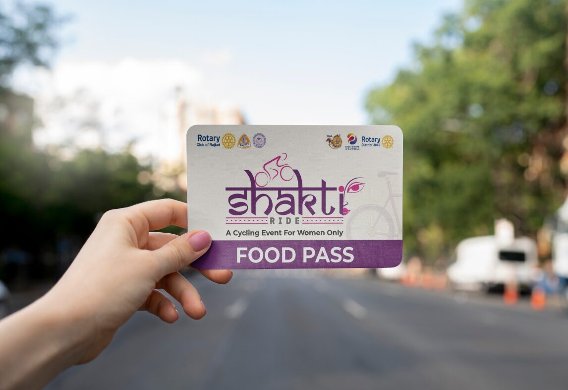 Food pass, food pass design, food pass printing, event marketing material design, exhibition management company in Gujarat