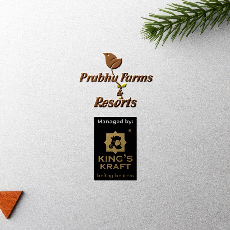 Prabhu Farms & Resort, Logo Design company for resort, Luxury Resort Brand Identity Design, Hospitality Logo Design India, Premium Resort Branding in Gujarat
