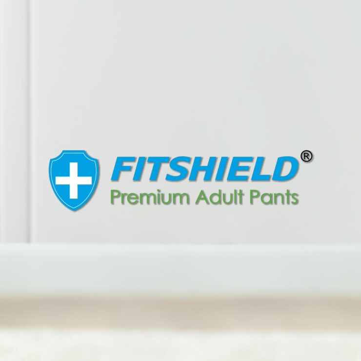 Fitshield Logo Design, Adult Diaper Brand Logo, Hygiene Product Branding, Personal Care Logo Design, Premium Healthcare Brand Identity