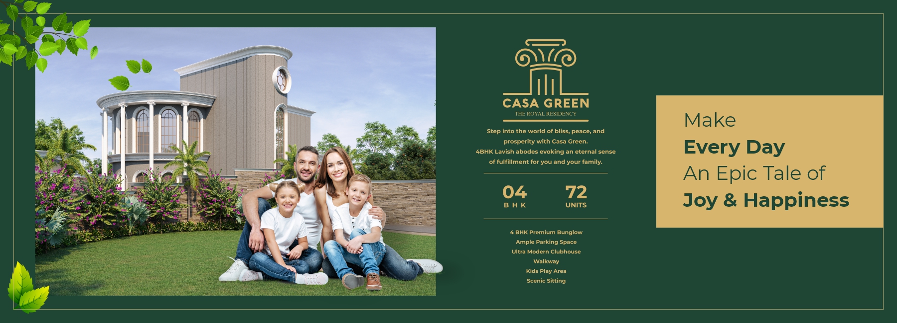 Casa Greens Royal Residency Branding, Luxury Housing Project Marketing, Premium Residential Project Visuals Design, Real Estate Project Brand Presentation Design, Modern Apartment Project Design