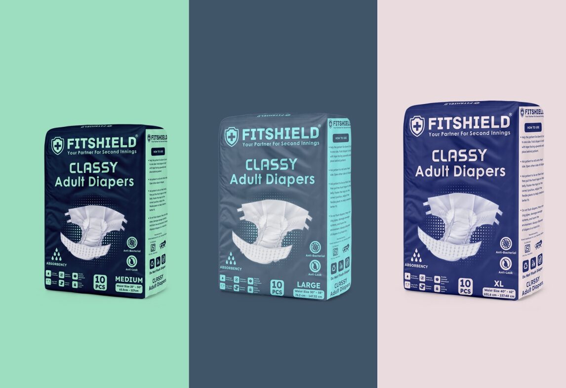 Creative Packaging Design, Adult Diaper Packaging, Premium Hygiene Product Wrapper Design