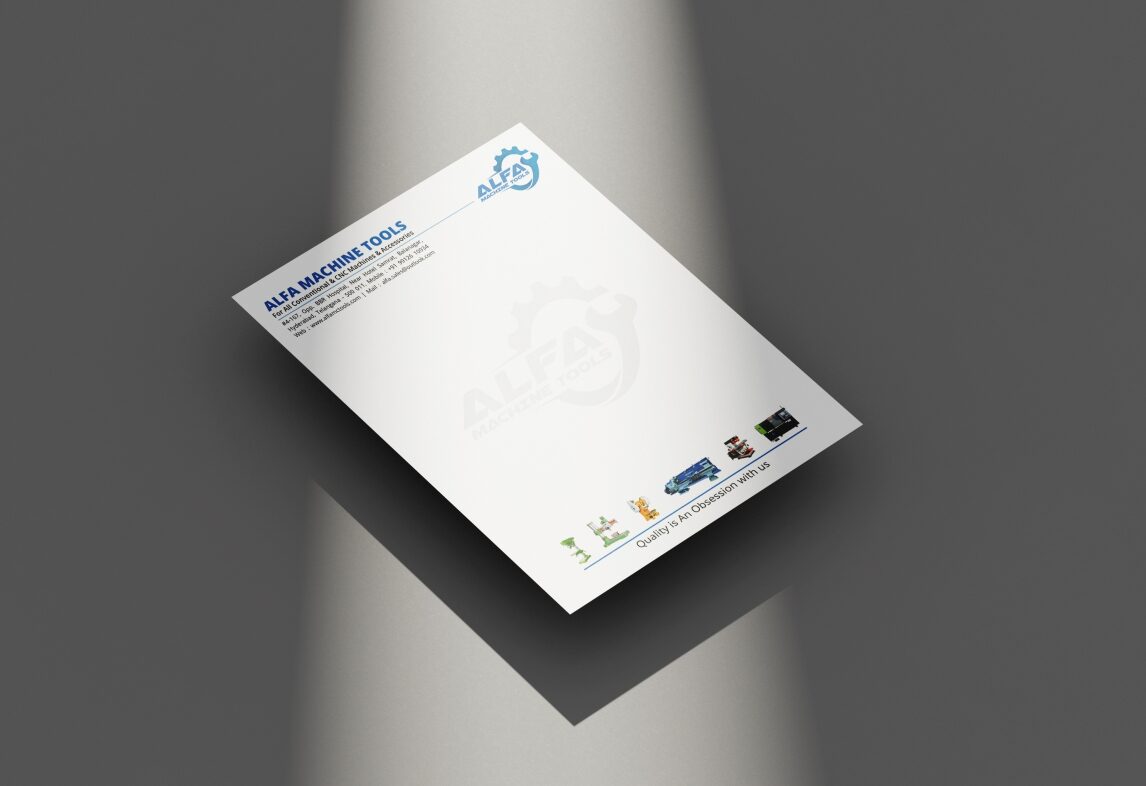 Minimal letterhead Design, custom letterhead printing, professional letterhead design in rajkot, Stationery design & printing agency in rajkot, visiting card design in Rajkot, Corporate stationery design service