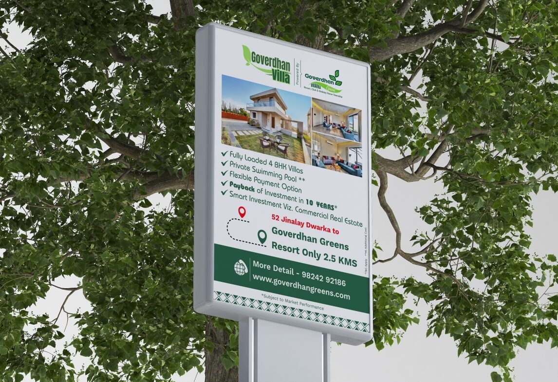 Hotel menu design, Resort signage design, Pole board design, Dwarka resort signage design, Best Branding Agency in Gujarat