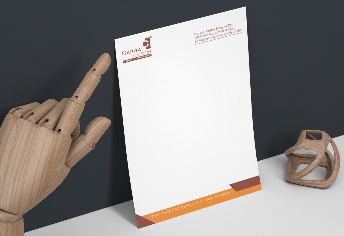 Minimal letterhead Design, custom letterhead printing, professional letterhead design in rajkot, Stationery design & printing agency in rajkot, visiting card design in Rajkot, Corporate stationery design service