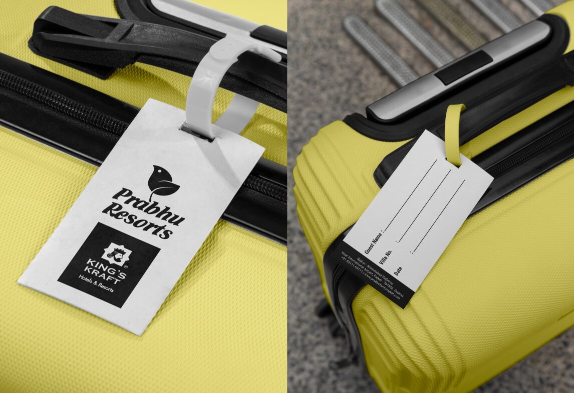 Luggage Tag Design, Custom Luggage Tag Design, Branded Travel Tag for Hospitality, Premium Guest Luggage Tag, Creative Resort Travel Accessory Design