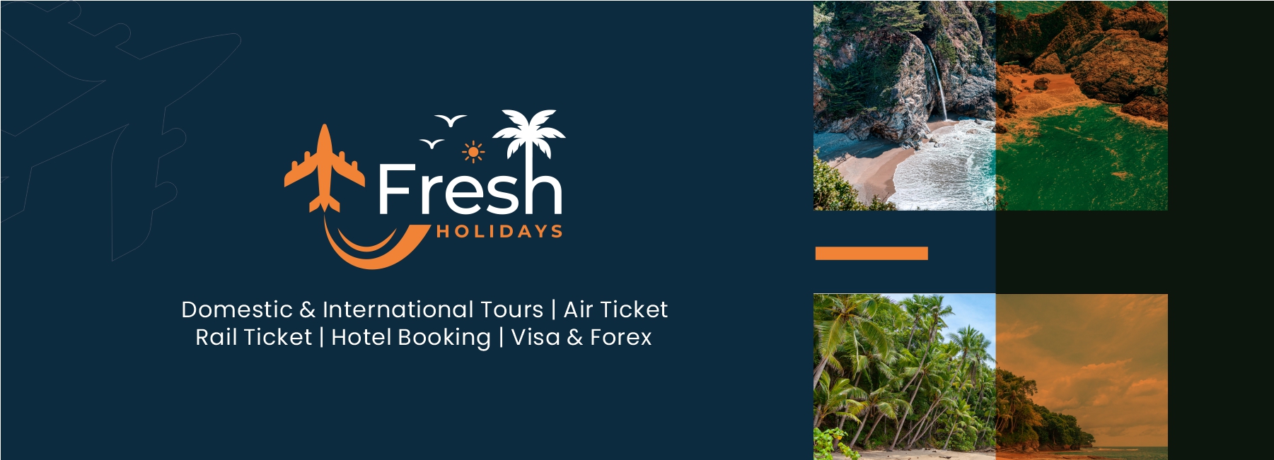 Digital marketing for travel agency, advertising design for travel agency