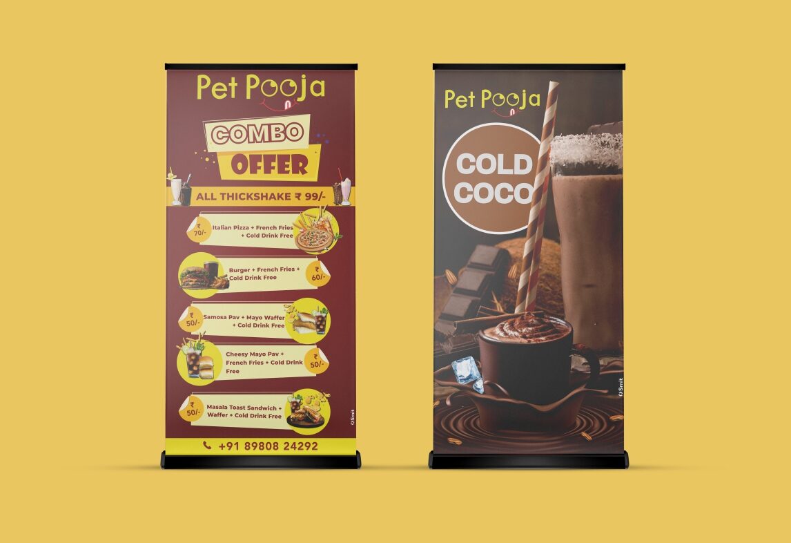 standee design, signage design, pole board design