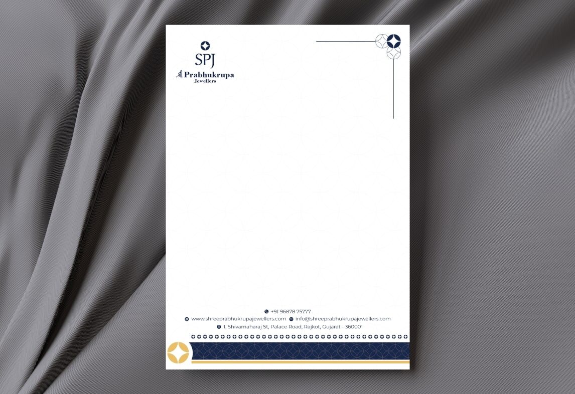 letterhead Design, custom letterhead printing, professional letterhead design in Rajkot
